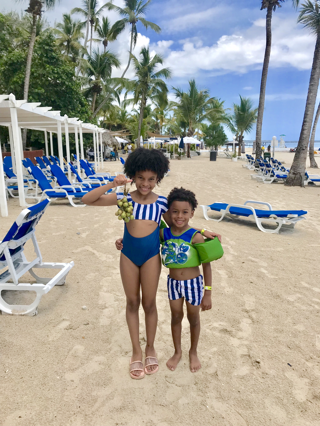 Matching family swimsuits -- sibling bathing suits 